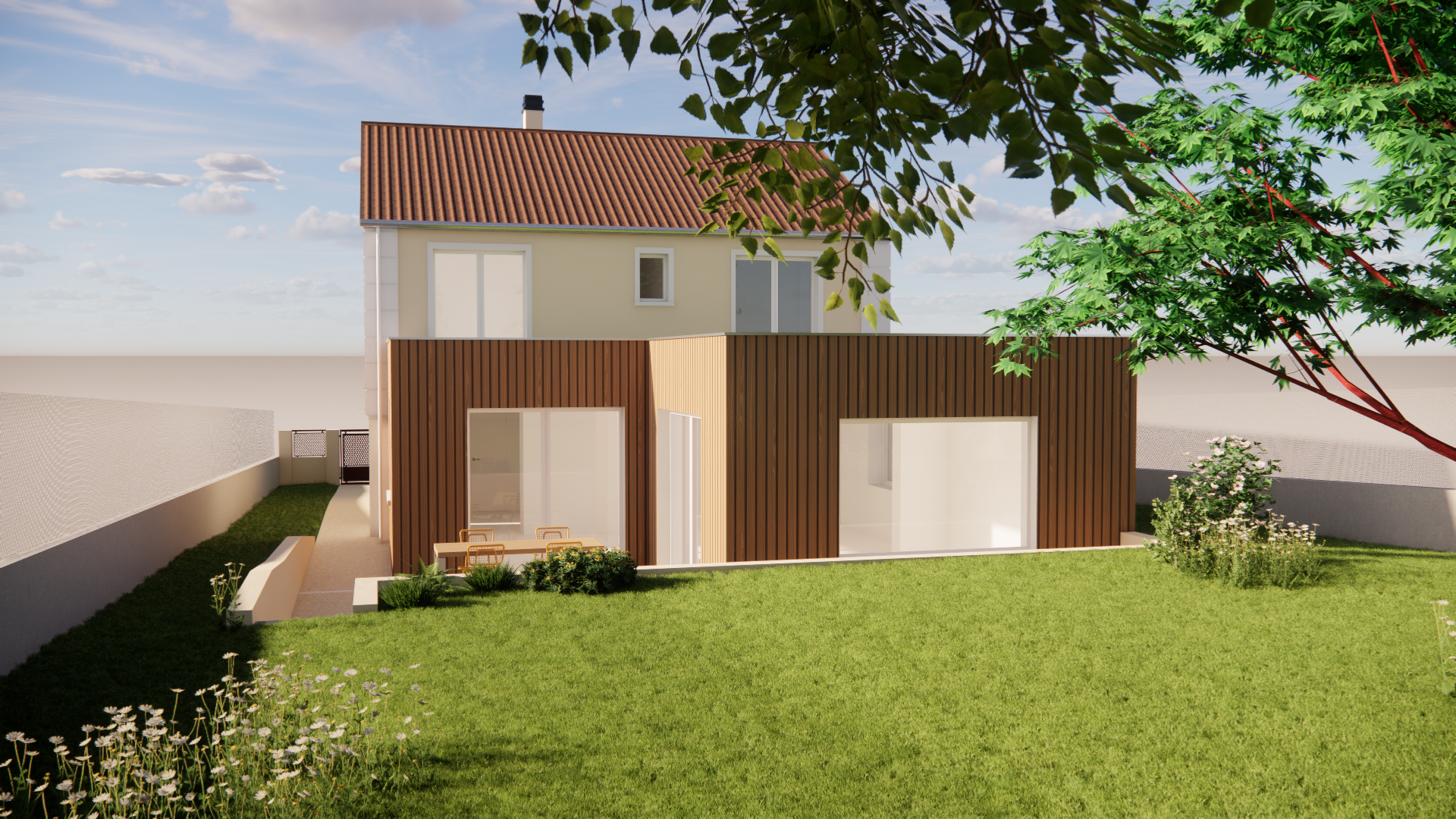 Réhabilitation énergétique, rénovation et extension maison